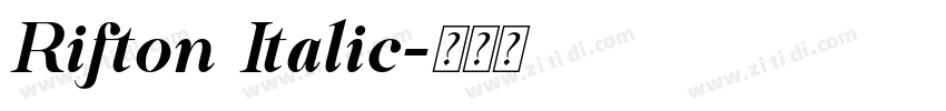 Rifton Italic字体转换